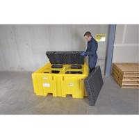 GRV Spill Pallet Plus sans drain, Capacit&eacute; de d&eacute;versement 365 gal. US, 62" x 62" x 28" The Estey Group