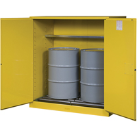 Armoires Sure-Grip EX pour entreposage de barils &agrave; la verticale, Capacit&eacute; de 110 gal. US, 2 barils, Jaune The Estey Group