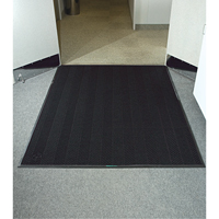 WaterHog&reg; Max Herringbone Classic Mat, Wiper/Scraper, 3' x 5' x 3/8", Black Smoke The Estey Group