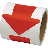 Coloured Floor Marking Decals, Arrow, 4" L x 4" W, Red, Vinyl The Estey Group