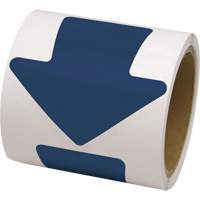 Coloured Floor Marking Decals, Arrow, 4" L x 4" W, Blue, Vinyl The Estey Group