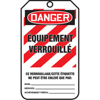 Lockout Tags, Cardstock, 3-1/8" W x 5-7/8" H, French The Estey Group
