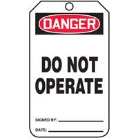 Safety Tags, Cardstock, 3-1/4" W x 5-3/4" H, English The Estey Group