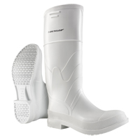 Bottes blanches, PVC, Embout Acier, Pointure 6, Semelle R&eacute;sistant aux perforations The Estey Group