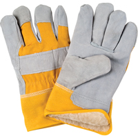 Gants d'ajusteur doubl&eacute;s pour l'hiver, 2T-Grand, Paume en Cuir de vache refendu, Doublure en Boa The Estey Group