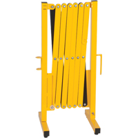 Barri&egrave;re extensible, 37" h x 11' lo, Noir/Jaune The Estey Group