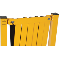 Barri&egrave;re extensible, 37" h x 11' lo, Noir/Jaune The Estey Group