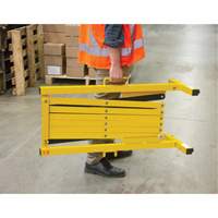 Barri&egrave;re extensible, 37" h x 11' lo, Noir/Jaune The Estey Group