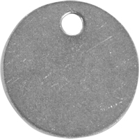 &eacute;tiquettes vierges, Acier inoxydable, 1,5" dia. The Estey Group
