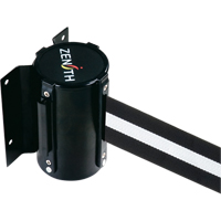 Wall Mount Barrier, Steel, Screw Mount, 7', Black/White Tape The Estey Group