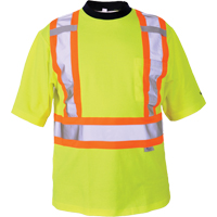 T-shirt de s&eacute;curit&eacute;, Polyester, Moyen, Jaune lime haute visibilit&eacute; The Estey Group