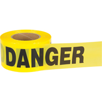 "Danger" Barricade Tape, Bilingual, 3" W x 1000' L, 2.5 mils, Black on Yellow The Estey Group