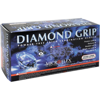 Gants d'examen Diamond Grip, T-Grand, Latex, 8 mils, Sans poudre, Naturel, Classe 2 The Estey Group