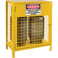 Gas Cylinder Cabinets, 2 Cylinder Capacity, 30" W x 17" D x 37" H, Yellow The Estey Group