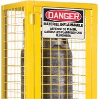 Armoire de s&eacute;curit&eacute; pour cylindres de gaz conforme aux normes de la CSA, nbre de bouteilles: 2, 17" , 17" , 69" , Jaune The Estey Group