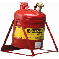 Bidon avec robinet s&eacute;curitaires pour laboratoires, Type I, Acier, 5 gal. US, Rouge, Homologu&eacute; FM The Estey Group