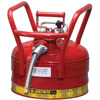 Bidons s&eacute;curitaires D.O.T. de AccuFlow, Type II, Acier, 2,5 gal. US, Rouge, Homologu&eacute; FM The Estey Group