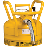 Bidons s&eacute;curitaires D.O.T. de AccuFlow, Type II, Acier, 2,5 gal. US, Jaune, Homologu&eacute; FM The Estey Group