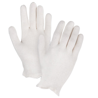 Mediumweight Inspection Gloves, Poly/Cotton, Hemmed Cuff, Ladies The Estey Group