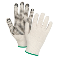 Gants l&eacute;gers tricot&eacute;s &agrave; pois, Poly/coton, Un c&ocirc;t&eacute;, Calibre 7, Moyen The Estey Group