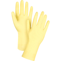 Premium Canary Yellow Chemical-Resistant Gloves, Size Small/7, 12" L, Rubber Latex, Flock-Lined Inner Lining, 18-mil The Estey Group