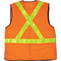 5-Point Tear-Away Traffic Safety Vest, High Visibility Orange, Medium, Polyester The Estey Group