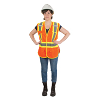 CSA Compliant High Visibility Surveyor Vest, High Visibility Orange, Medium, Polyester The Estey Group