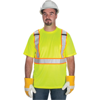 T-shirt conforme &agrave; la CSA, Polyester, Moyen, Jaune lime haute visibilit&eacute; The Estey Group