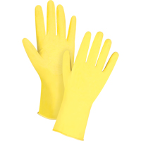 Gants jaune canari de premi&egrave;re qualit&eacute; r&eacute;sistants aux produits chimiques, Taille Petit/7, 12" lo, Latex de caoutchouc, Doublure en Ouat&eacute;e, 15 mils The Estey Group