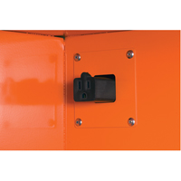 Emergency Preparedness Storage Cabinets, Steel, 4 Shelves, 65" H x 43" W x 18" D, Orange The Estey Group