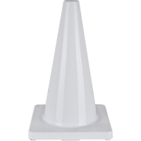 C&ocirc;ne de couleur pour la signalisation, 18", Blanc The Estey Group