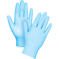 Gants tactiles jetables de calibre m&eacute;dical, Grand, Nitrile/vinyle, 4,5 mils, Sans poudre, Bleu, Classe 2 The Estey Group