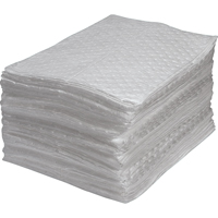 Feuilles absorbantes en fibres fines de premi&egrave;re qualit&eacute;, Huile seulement, 15" x 17", 25 gal. d'absorption The Estey Group