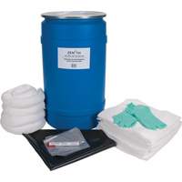 Trousse de lutte contre les d&eacute;versements pour &eacute;tabli, Huile seulement, Baril, Absorbance de 30 gal. US The Estey Group
