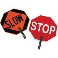 Double-Sided "Stop/Slow" Traffic Control Sign, Plastic, Bolt-On The Estey Group