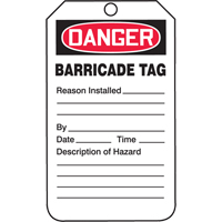 Safety Tags, Plastic, 3-1/4" W x 5-3/4" H, English The Estey Group