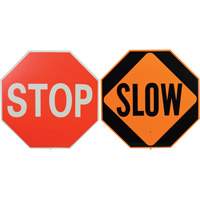 Double-Sided "Stop/Slow" Traffic Control Sign The Estey Group