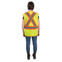CSA Compliant High Visibility Surveyor Vest, High Visibility Lime-Yellow, Medium, Polyester The Estey Group