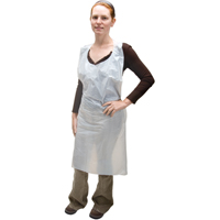Polyethylene Aprons, Polyethylene, White, 35" W x 46" L The Estey Group