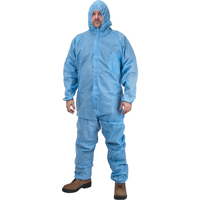 Premium Hooded Coveralls, 3X-Large, Blue, Polypropylene The Estey Group