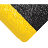 Deluxe Soft Step No. 444 Mats, Pebbled, 3' x 5' x 5/8", Black/Yellow, PVC Sponge The Estey Group