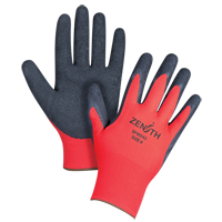 Gants enduits &agrave; prise cr&ecirc;p&eacute;e noir & rouge, 9/Grand, R&ecirc;vetement Latex de caoutchouc, Calibre 13, Enveloppe en Polyester The Estey Group