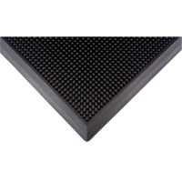 Tapis d'entr&eacute;e ext&eacute;rieure, Caoutchouc, Grattoir Type, Motif Textur&eacute;, 2' x 2-2/3', Noir The Estey Group