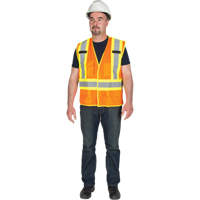 5-Point Tear-Away Premium Safety Vest , High Visibility Orange, Large/X-Large, Polyester The Estey Group