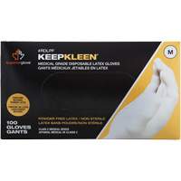 KeepKleen&reg; Disposable Medical Exam Grade Gloves, Large, Latex, 5-mil, Powder-Free, White, Class 2 The Estey Group