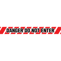 Rubans pour barricades, Anglais, 3" la x 1000' lo, 2 mils, Noir/rouge The Estey Group