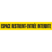 Rubans pour barricades, Français, 3" la x 1000' lo, 3 mils, Noir sur jaune The Estey Group