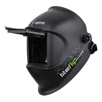 Liteflip Autopilot Welding Helmet, 3.94" L x 1.97" W View Area, 1/5/5 - 14 Shade Range, Black The Estey Group