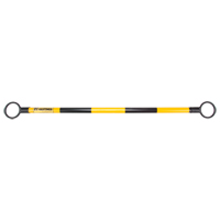 Barre t&eacute;lescopique pour barricade, Longueur d&eacute;ploy&eacute;e de 85", Noir/Jaune The Estey Group