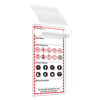&eacute;tiquettes auto-plastifiantes pour le milieu de travail, Papier cartonn&eacute;, 3" la x 6" h, Anglais The Estey Group